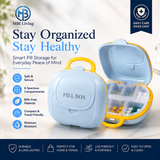 Portable Pill Box Organizer with Handle – Easy Medication Storage for Daily Use