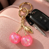 Cherry Bag Charm Keychain – Cute Cherry Key Ring for Handbags & Backpacks