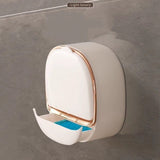Wall Mounted Soap Holder with Drain Tray – Self-Adhesive Bathroom Organizer