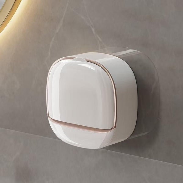 Wall Mounted Soap Holder with Drain Tray – Self-Adhesive Bathroom Organizer